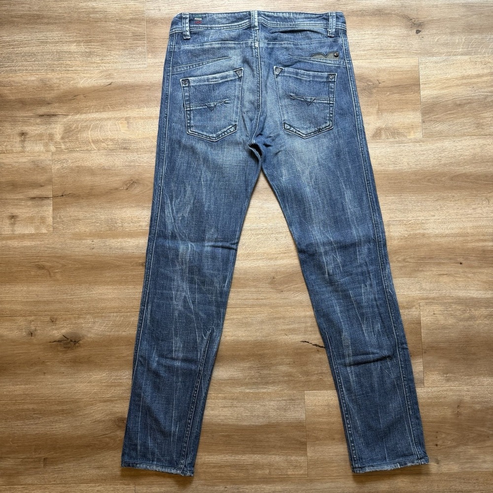 Diesel Slim Men's Jeans in Distressed Blue Denim
